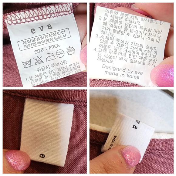 Eva Linen Peterpan Collar Puff Sleeve Button Front Mauve Mini Dress. Free Size - Picture 3 of 16